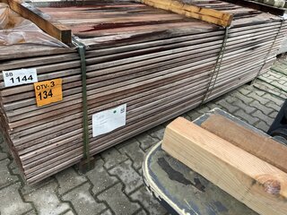 Ca. 286x Purple Heart hardhouten planken geschaafd, 21x65mm, lengte 27